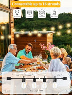 Brightever 100FT LED Outdoor String Lights for Patio Decor - Image 3