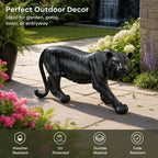 Life-Size Tiger Garden Statue,33.5” Large Outdoor Resin Tiger Sculpture,Realistic Animal Yard Decor for Lawn Patio Backyard Porch Indoor Decoration,Weather-Resistant Tiger Figurine Gift (Black Tiger) - Image 5