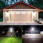 EMANER Dusk-to-Dawn Security Lights with Motion Sensor, 5000K IP65 Waterproof Outdoor, 280W Equiv. 110V 120V Dual-Head Rotatable LED Flood Light for Porch, Garage, Yard, Driveway - Image 3