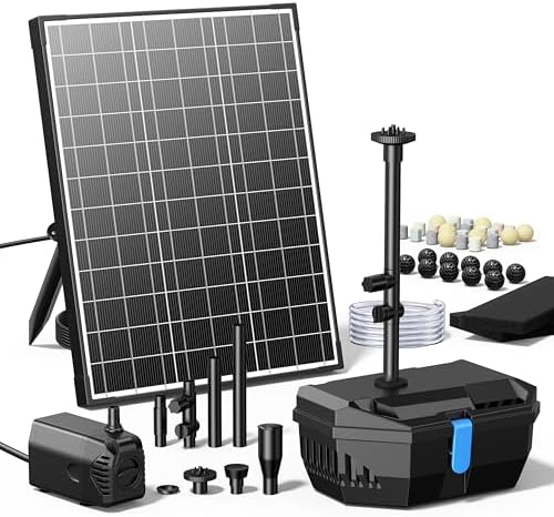 NFESOLAR 20W Solar Water Fountain Pond Filter with 120 GPH Water Pump by NFESOLAR