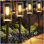 Solar Pathway Lights Outdoor Waterproof Landscape Lighting 4 Pack by Gorrzai