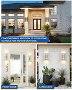 TENGXIN Outdoor Wall Lights,Exterior Wall Light Fixture with Stainless Steel Cylinder,Waterproof. - Image 4