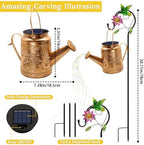 Big Solar Lanterns Outdoor Waterproof, Gift for Mom Grandma Women Wife Daughter Mother's Day, Blue Hummingbird Watering Can Light With Shepherd Hook, Solar Path Light Yard Outdoor Patio Garden Decor - Image 4