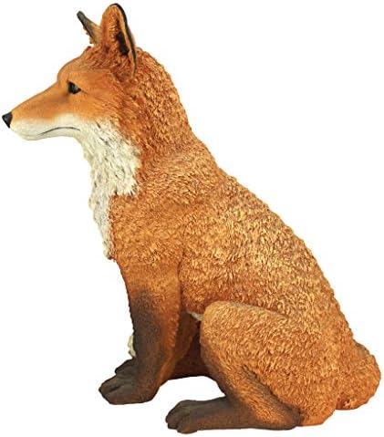 Design Toscano Simon The Woodland Fox Indoor/Outdoor Garden Statue for Patio, Pool or Lawn, 18 Inch Tall, Cast Stone Resin, Red Orange Paint - Image 4