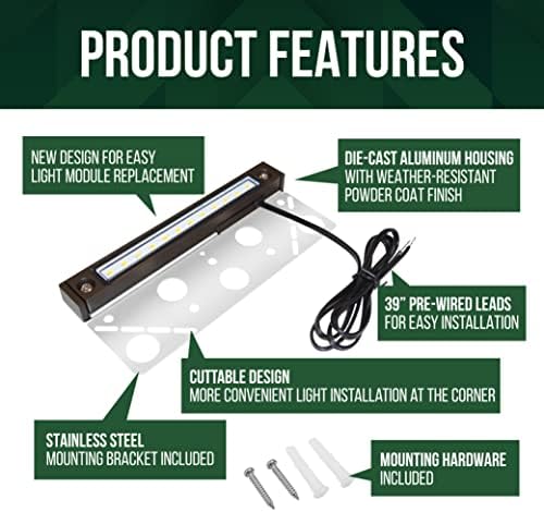 GKOLED 8 Pack Replaceable 6.8 Inch Hardscape Lights with 30 Pack Waterproof Lengthened Wire Connectors - Image 2