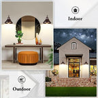 Brightever Gooseneck Porch Lights Outdoor, 2-Pack Farmhouse Exterior Barn Light Fixtures, Waterproof Industrial Brown Patio Wall Lamps for Garage, E26 Base Anti-Rust, Bulb not Included - Image 4