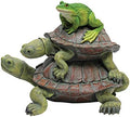 Design Toscano In Good Company Frog and Turtles Garden Animal Statue, 11 Inch Long, 8 Inch Tall, Cast Stone Resin, Full Color Finish by DesignToscano