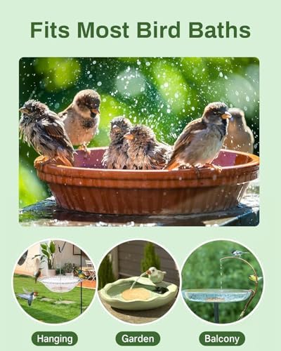 OICEME Bird Bath Purification Disk Pure Copper Backyard Outside Solar Power Wild Hummingbird Pedestal Fountain Cleaner Outside Humming Bee Feeder Cage Dispenser Ground Women Lover Gift - Image 4