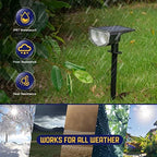 Kyosho IP67 Waterproof Color Solar Spot Lights Outdoor, Color Changing Outdoor Halloween Lights, RGBW Multicolor Solar Spotlight with 9 Modes for Lawn, Pathway, Yard, 8 Pack - Image 2