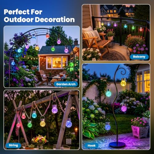 SOLPEX Solar Hanging Lanterns Solar Christmas Lights Outdoor Ornaments 16 Pc - Image 5