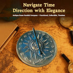 ARTIZANSTORE Brass Sundial | 8 Inch Solid Brass Sundial | Garden Decor | Unique Gift Idea for Outdoor Enthusiasts | Classic Round Design - Image 2