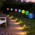 Solar Garden Lights, 6 Pack Multi-Color Changing Solar Globe Lights Outdoor Waterproof Decorative for Yard, Powered Glass Ball Garden Lights for Patio Decoration (6pack) - Image 2