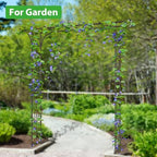 87in Garden Arbor Metal Arch Trellis for Climbing Plants Outdoor Wedding - Image 3