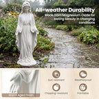 GIANTEX 29.5'' Virgin Mary Garden Statue, Outdoor Blessed Mother Statue - Image 4