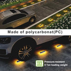 DetarZinLED Solar Step Lights Outdoor IP68 Waterproof 6 Pack Warm White Bar - Image 5
