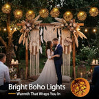 Vigdur Patio String Lights, 10FT Rattan Lantern String Lights Plug in - Image 6