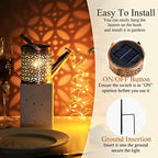 Fabbay 4 Pcs Solar Watering Can with Lights Outdoor Waterproof Solar Lights with Hook Retro Decorative Hanging Metal Yard Decor for Garden Table Lawn Patio Pathway Porch Walkway - Image 4