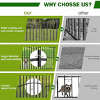 No Dig Garden Fence 40" H x 22.5'L Decorative Yard Dog Outdoor Panels - Image 3