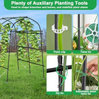 Garden Arch Trellis for Climbing Plants Outdoor, 7ft Extra Tall Metal Walkway Trellis Cucumber Arch Trellis Archway Arbor Tunnel Large Trellis for Climbing Vines Vegetable Grape Garden Raise Bed - Image 6
