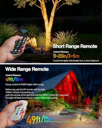HIBOITEC RGBW Low Voltage Landscape Lighting 10P with Remote Connectors - Image 5