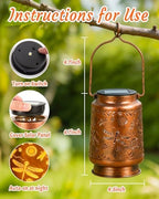 ANYTALK Birthday Gifts for Women Mom Grandma, Dragonfly Solar Lanterns Outdoor Waterproof, Hanging Solar Lights for Yard, Patio, Porch, Garden Decor - Image 4