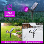 T-SUN Purple Solar Spot Lights Outdoor, Solar Black Lights Outdoor,4 Pack - Image 6