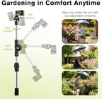 Garden Kneeler and Seat with Umbrella,Heavy Duty Gardening Bench and Stool - Image 4