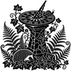 Garden Sundial and Hedgehog Metal Wall Art Metal Signs Metal Outdoor Decor Wall Art Decor Rustic Vintage Artwork Wall Sculpture Hanging Sign Plaque Cute Whimsical Home Decoration Living Room (Black,24 Inches) by Unknown