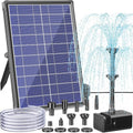 Antfraer 8W Solar Water Pump with Dry-Run Protection, Solar Bird Bath Fountain Pump Double-Layer Nozzles & 5Ft Tubing, Solar Fountain Pump for Small Pond, Garden, Patio & Outdoor Water Feature by Antfraer