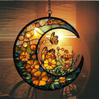 Floral Cresent Moon Acrylic Suncatcher - Image 7