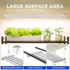 Barrina TX-L84 4FT LED Grow Light, 168W (2 x 84W), 4 Panels Wider Coverage - Image 3