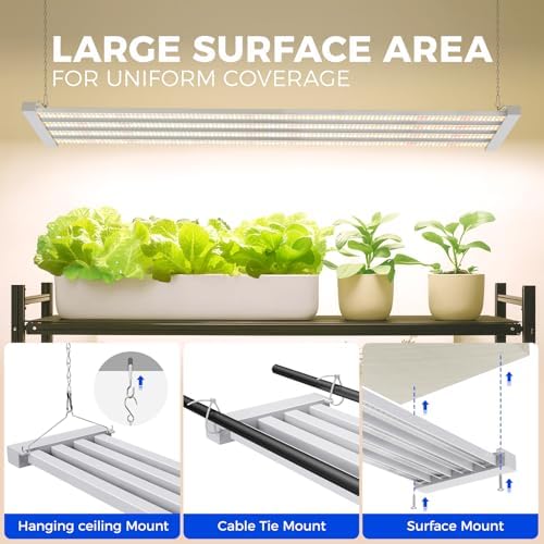 Barrina TX-L84 4FT LED Grow Light, 168W (2 x 84W), 4 Panels Wider Coverage - Image 3