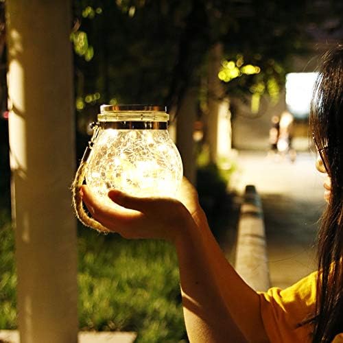 Ulalaza 2Pcs Solar Outdoor Hanging Lanterns with Handle Retro Solar Lights Patio Decor Patio IP65 Waterproof Yard Art Garden Accessories Outdoor Decorations for Christmas Porch Lawn - Image 4