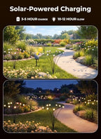 Brightown Solar Lights Outdoor,8Pack 64LED Solar Garden Lights Warm White - Image 3