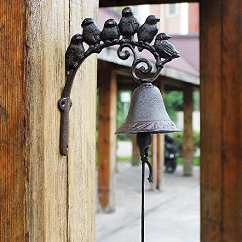 Cast Iron Doorbell Wall Bell Indoor Outdoor Din Garden Decoration Cast Iron Doorbell Funny Bird Dinner Bells Outdoor Dinner Bell Suitable for Front Door Ship Bell - Image 4