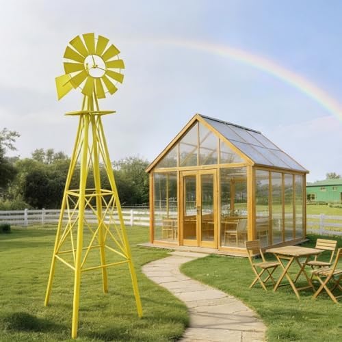 Outvita 8FT Metal Weather Vane, Ornamental Windmill for Outdoor Yard - Image 5