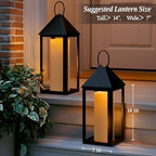 12" x 5" Waterproof Extra Large Outdoor Flameless Candles Battery Operated LED Flickering Pillar Candles with Remote for Indoor Outdoor Lanterns, Long Lasting, Ivory White Large, Set of 2 - Image 2