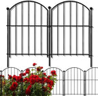 Decorative Garden Fence 17in x10ft, 10 Pack Rustproof Metal No Dig Fence Animal Barrier for Dog, Arched Flower Bed Edging Ornamental Wire Border Panel Fencing for Yard Patio Outdoor Decor by Thrivinest