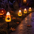 Halloween Candy Corn Pathway Lights with Spooky Faces,4-Light by Konictom