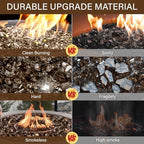 NUPICK 10 Pound Fire Glass, 1/4 Inch Reflective Fire Pit Glass - Image 3