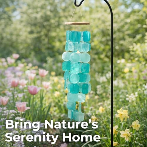 Turquoise Wind Chimes for Outside, Unique House Decor - Image 2