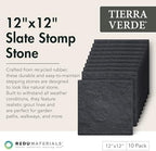 TierraVerde 12”x12” Stomp Stones, Mixed Recycled Material, Square, 10 Pack - Image 2