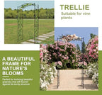 Outvita Black 7.5FT Steel Garden Arch Trellis for Climbing Vines & Roses - Image 6