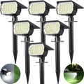 Tadyreal Solar Spot Lights Outdoor 6 Pack, [46 LED/3 Modes] Solar Landscape Spotlights Waterproof, 2-in-1 Auto On/Off Solar Powered Lights for Outside Yard Garden Wall Pathway(Cool White) by TadyrealSolarLights