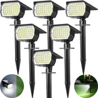 Tadyreal Solar Spot Lights Outdoor 6 Pack, [46 LED/3 Modes] Solar Landscape Spotlights Waterproof, 2-in-1 Auto On/Off Solar Powered Lights for Outside Yard Garden Wall Pathway(Cool White) by TadyrealSolarLights