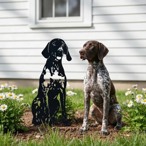 Dog Metal Garden Stake - Weatherproof Dog Silhouette Yard Art, Decorative Outdoor Sign for Lawn & Patio, Heartfelt Gift for Shorthaired Pointer Lovers(Jump,10") - Image 3