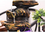 HIHELO Desktop Fountain Tabletop Fountain Resin Rockery Water Desktop Fountain Living Room Decorative Waterscape Ornament Water Fountain Outdoor (Color : Without Nebulizer) - Image 3