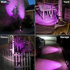 DenicMic Solar Spot Lights Outdoor Waterproof Purple Lens LED 4 Pack - Image 3
