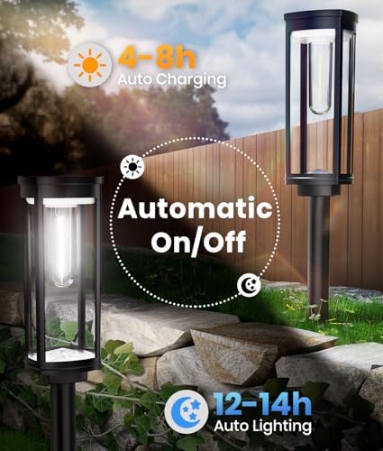 ALFIOT Solar Big Lights for Backyard, 8 Pack, Cool White, IP65 - Image 5