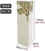 ARCVOX 2.3/2.9/3.6ft Asian Pillar Outdoor Decoration, Flower Pot Columns for Backyard, Faux Stone House Decor Sculpture, Ornament for Landscape Scene Layout (Color : Gold, Size : Size XL) - Image 7